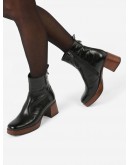 Dorking Δερμάτινα Μποτάκια Μαύρα 9157