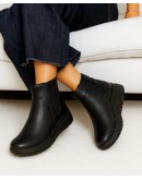 Fluchos Δερμάτινα Μποτάκια Μαύρα 1361