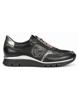 Fluchos Δερμάτινα Sneakers Μαύρα 2074