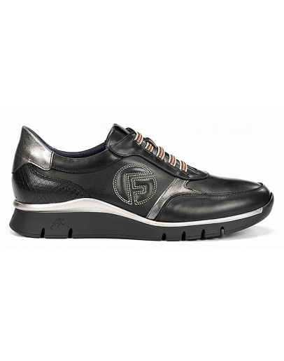 Fluchos Δερμάτινα Sneakers Μαύρα 2074