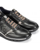 Fluchos Δερμάτινα Sneakers Μαύρα 2074