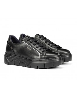 Fluchos Δερμάτινα Sneakers Μαύρα 2305