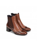 Dorking Δερμάτινα Μποτάκια Oxford Καφέ 9368