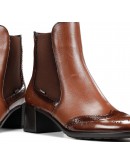 Dorking Δερμάτινα Μποτάκια Oxford Καφέ 9368