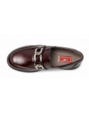 Fluchos Δερμάτινα Loafers Μπορντό 1794