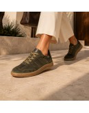 Fluchos Δερμάτινα Sneakers Χακί 2554