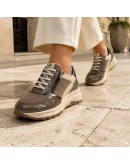 Fluchos Δερμάτινα Sneakers Taupe 2308
