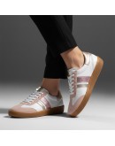 Dorking Δερμάτινα Sneakers Ροζ Gold 9476