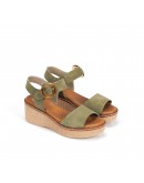 Dorking Δερμάτινες Πλατφόρμες Πράσινο 9450