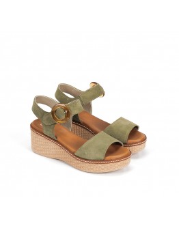 Dorking Δερμάτινες Πλατφόρμες Πράσινο 9450