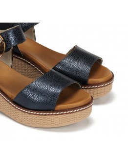 Dorking Δερμάτινες Πλατφόρμες Μπλε 9450