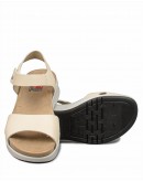 Fluchos Δερμάτινα Πέδιλα Εκρού 1475