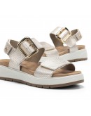 Fluchos Δερμάτινα Πέδιλα Μπεζ Taupe 2166