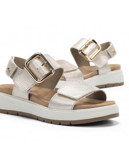 Fluchos Δερμάτινα Πέδιλα Μπεζ Taupe 2166