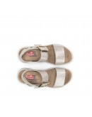 Fluchos Δερμάτινα Πέδιλα Μπεζ Taupe 2166