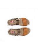 Fluchos Δερμάτινα Πέδιλα Καφέ Bronze 2166