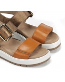 Fluchos Δερμάτινα Πέδιλα Καφέ Bronze 2166