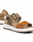 Fluchos Δερμάτινα Πέδιλα Καφέ Bronze 2166