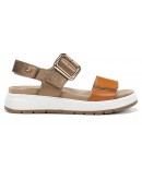 Fluchos Δερμάτινα Πέδιλα Καφέ Bronze 2166