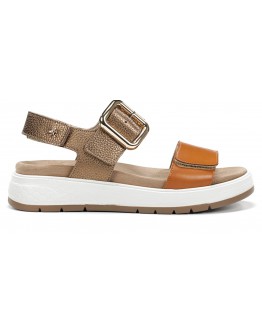 Fluchos Δερμάτινα Πέδιλα Καφέ Bronze 2166