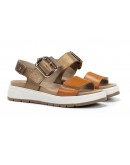 Fluchos Δερμάτινα Πέδιλα Καφέ Bronze 2166