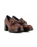 Dorking Δερμάτινα Loafers Καφέ 9155