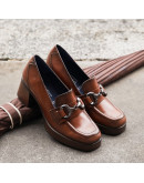 Dorking Δερμάτινα Loafers Καφέ 9155