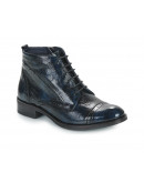 Dorking Δερμάτινα Μποτάκια Oxford Blue Black 7323