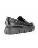 Gabor Δερμάτινα Loafers Μαύρα Με Τρούκς 55303