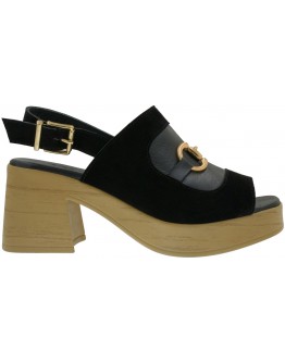 Mago Δερμάτινα Πέδιλα Μαύρα 13826700