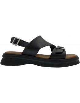 Mago Δερμάτινα Πέδιλα Μαύρα 2422025