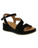 Mago Δερμάτινες Πλατφόρμες Μαύρες 06112603