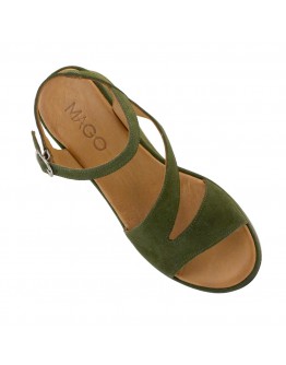 Mago Δερμάτινες Πλατφόρμες Χακί 06112603