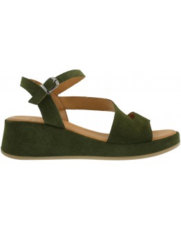 Mago Δερμάτινες Πλατφόρμες Χακί 06112603