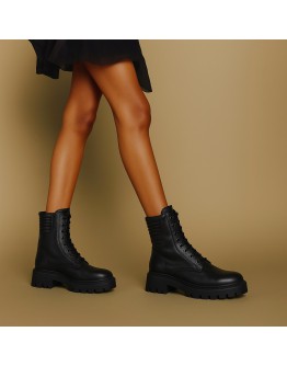 Mago Δερμάτινα Μποτάκια Μαύρα 24106