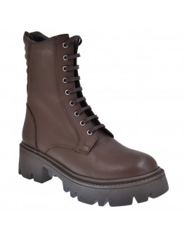 Mago Δερμάτινα Μποτάκια Καφέ 24106