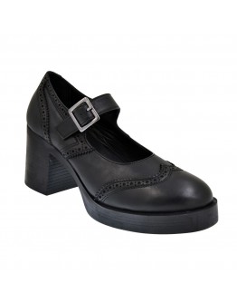 Mago Δερμάτινες Γόβες - Oxford Μαύρες 24806