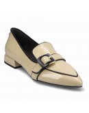MLV Δερμάτινα Loafers Μπεζ Lea 119