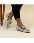 MLV Δερμάτινα Loafers Μπεζ Lea 119