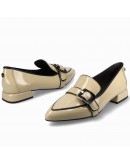 MLV Δερμάτινα Loafers Μπεζ Lea 119