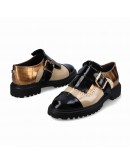 MLV Δερμάτινα Loafers-Oxford Μαύρα Riana 02