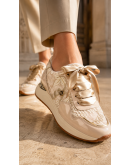 MLV Δερμάτινα Sneakers Μπεζ Amanda 20
