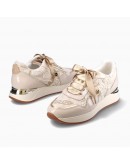 MLV Δερμάτινα Sneakers Μπεζ Amanda 20