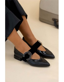 MLV Δερμάτινα Loafers Μαύρα Lea 127