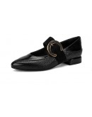 MLV Δερμάτινα Loafers Μαύρα Lea 127