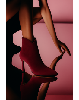 Mourtzi Δερμάτινα Μποτάκια Μπορντό 71426