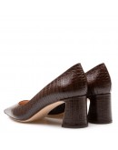 Mourtzi Δερμάτινες Γόβες Καφέ 5601