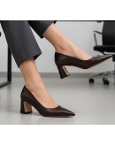 Mourtzi Δερμάτινες Γόβες Καφέ 5601