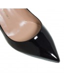 Mourtzi Δερμάτινες γόβες λουστρίνι Μαύρες 71100