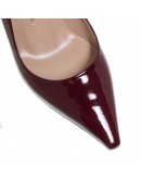 Mourtzi Δερμάτινες γόβες λουστρίνι Μπορντό 71100